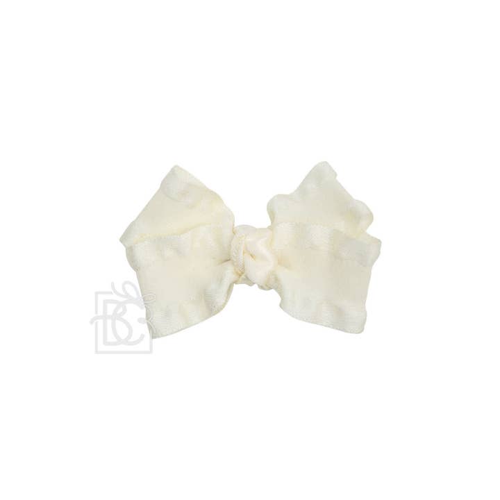 Beyond Creations, LLC - Wholesale Hair Bow - Kids - DOUBLE RUFFLE BOW ON CLIP65