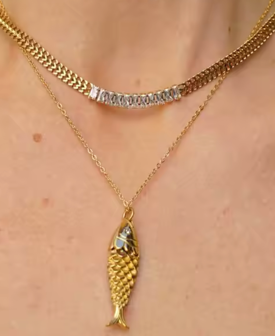 HoopLa - Wholesale Pendant/Charm Necklace - The Big Catch- Lucky Fish Pendant Necklace2