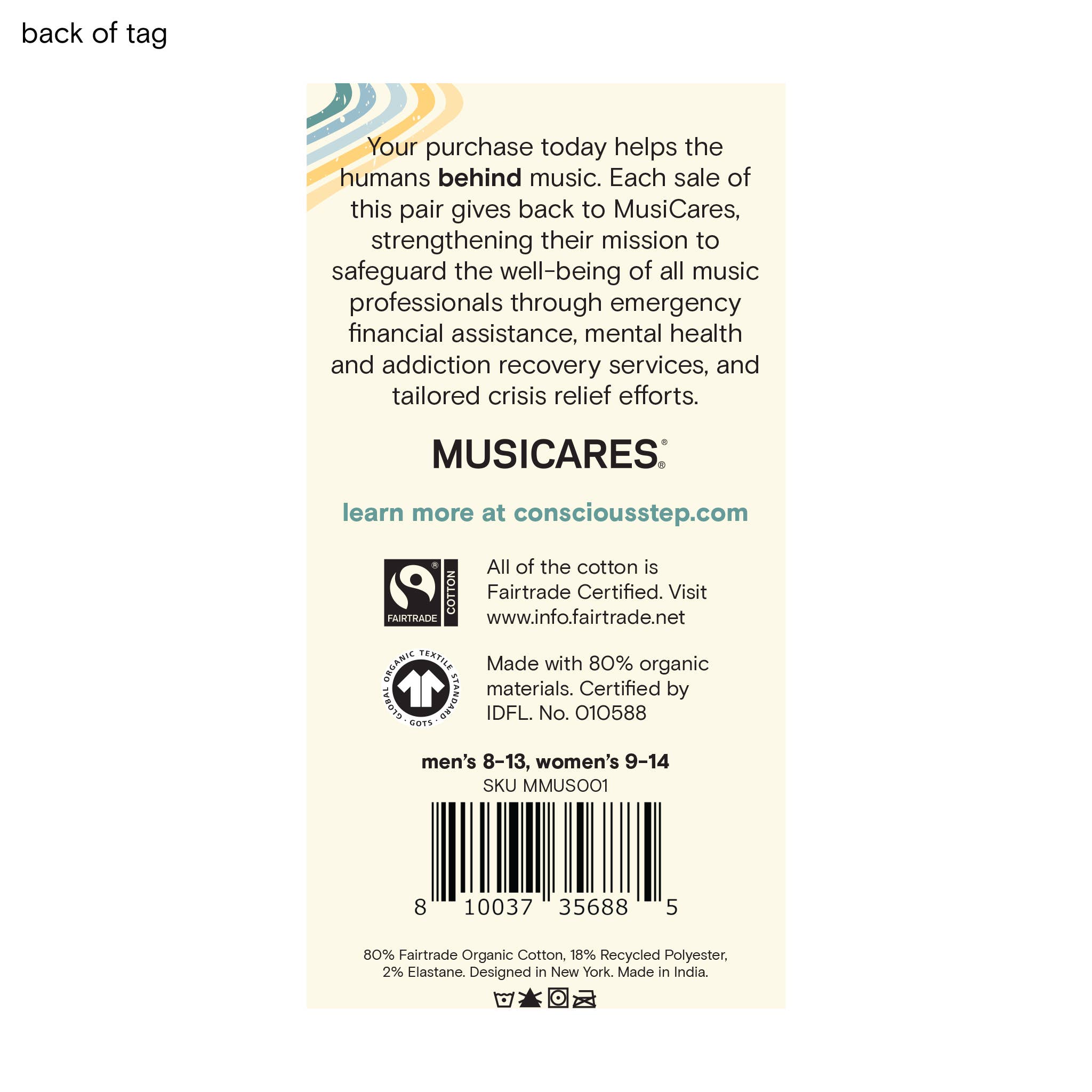 Conscious Step – wholesale Strumpor - Unisex – Strumpor som stöder musik (grå gitarrer)7