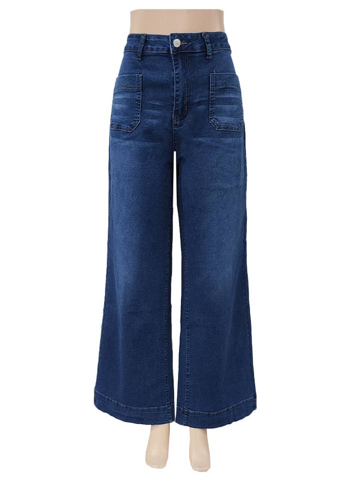 Rosa Clothing - Wholesale Jeans - Women's - Vintage High Rise Wide-Leg Jeans