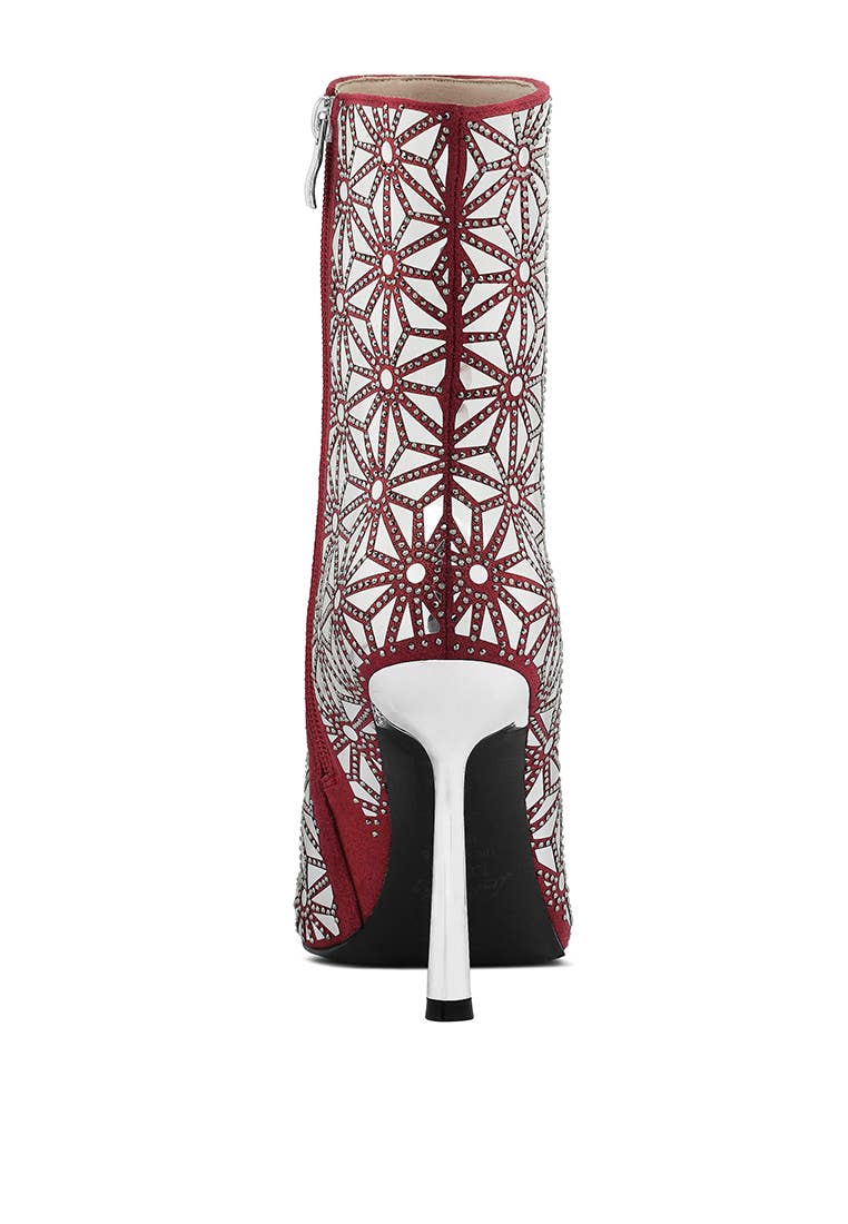 Rag Company - Wholesale Boots - Women's - Precious Mirror Embellished High Ankle Boots5