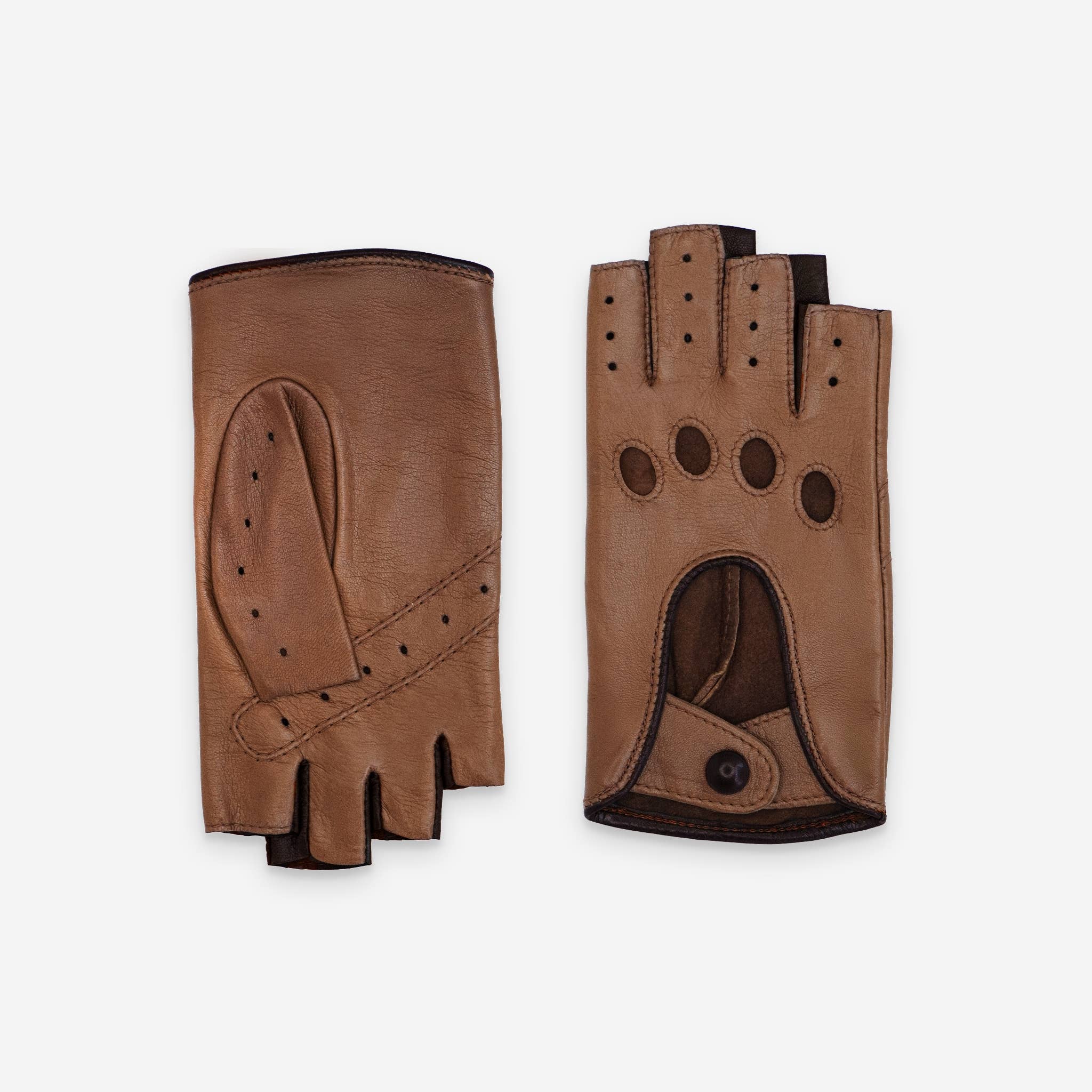 Glove Story – Großhandel Handschuhe – Damen – Fingerlose Damenhandschuhe aus Lammleder, ungefüttert – Modell conduit-21125NF5