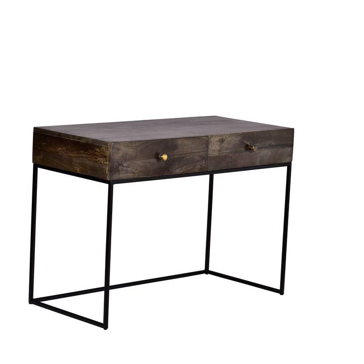 Console 2 tiroirs Spitiko Homes Pickel Grey Wood & Meta pour la vente par Spitiko Homes