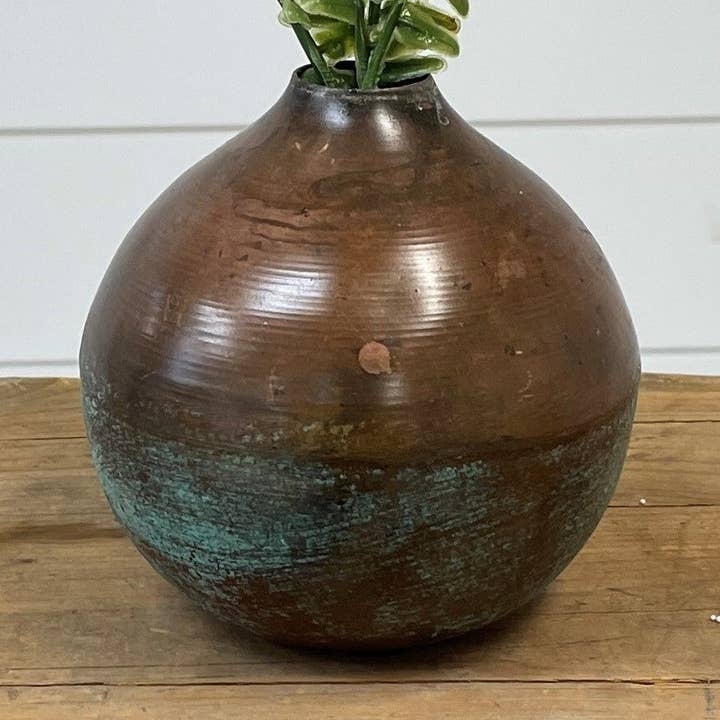 Jarrón Verdigris Patina (Pk/02) para venta al por mayor de Audrey's Home & Gift