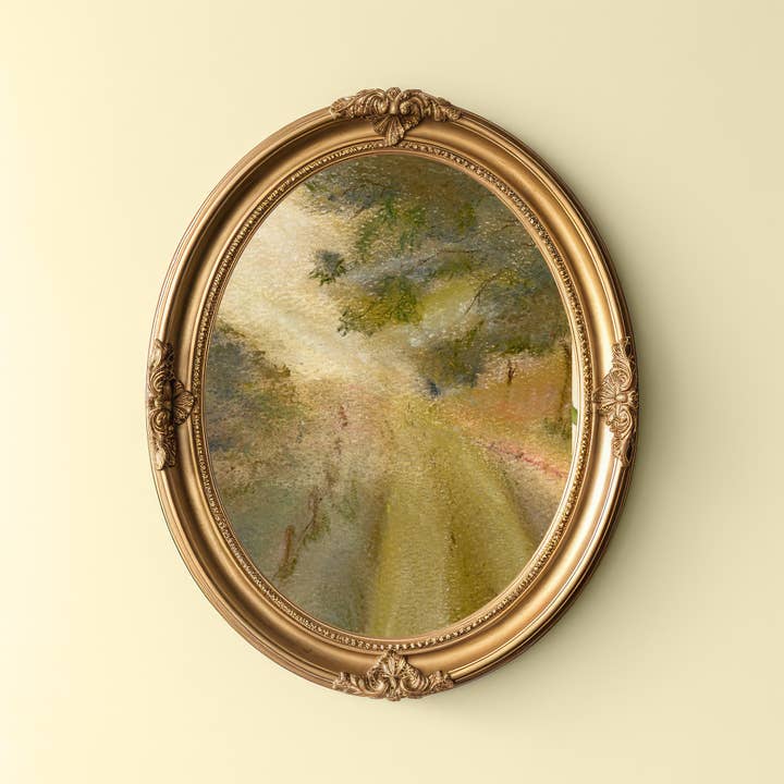 Route de campagne, impression artistique de nature inspirée par l'humeur et le vintage pour la vente par Cordial Prints