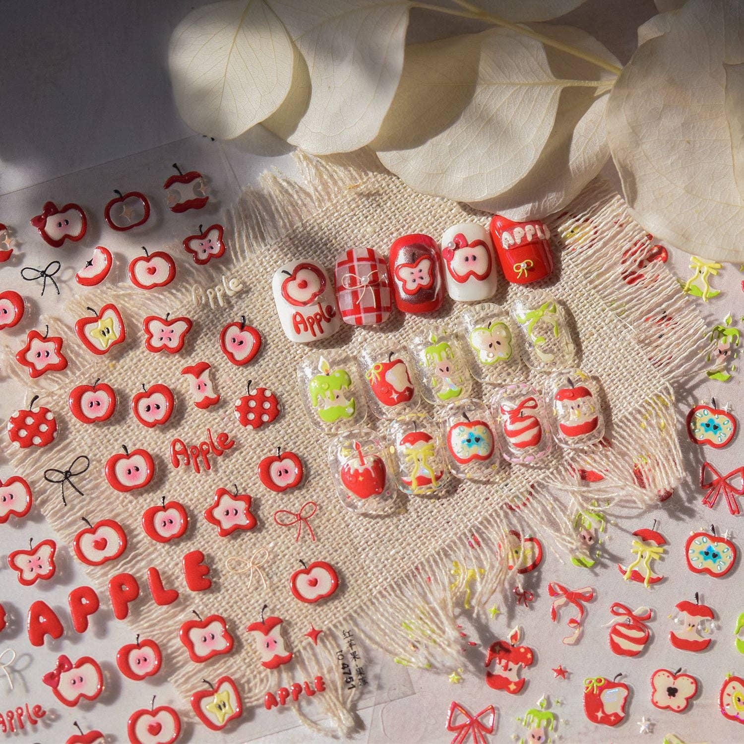 Hello Claws Limited – wholesale Nail art/decal – Hello Claws | Red Apple 3D Nail Deco Sticker4