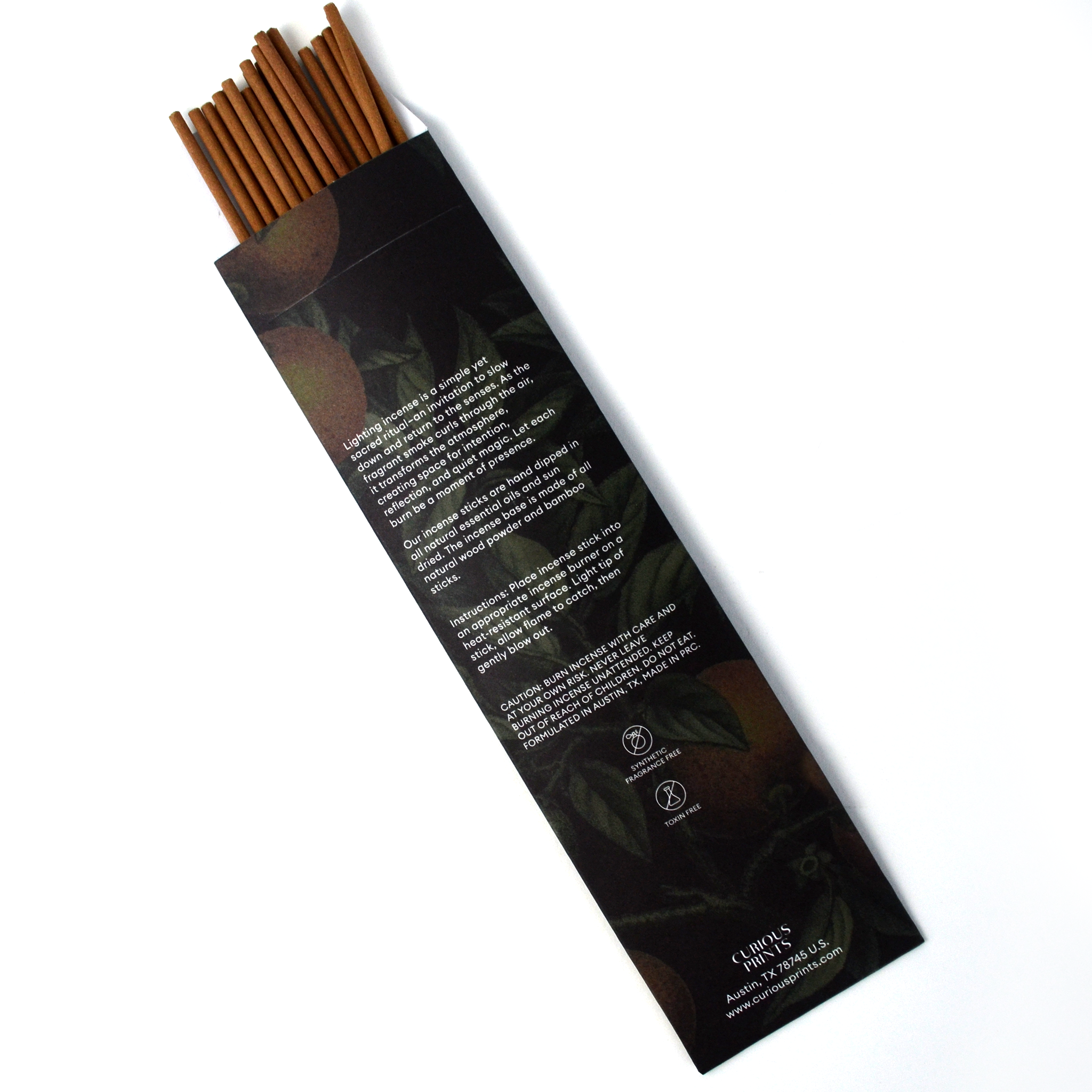 Curious Prints - Wholesale Incense - Golden Dusk Amber and Citrus Botanical Incense Sticks1