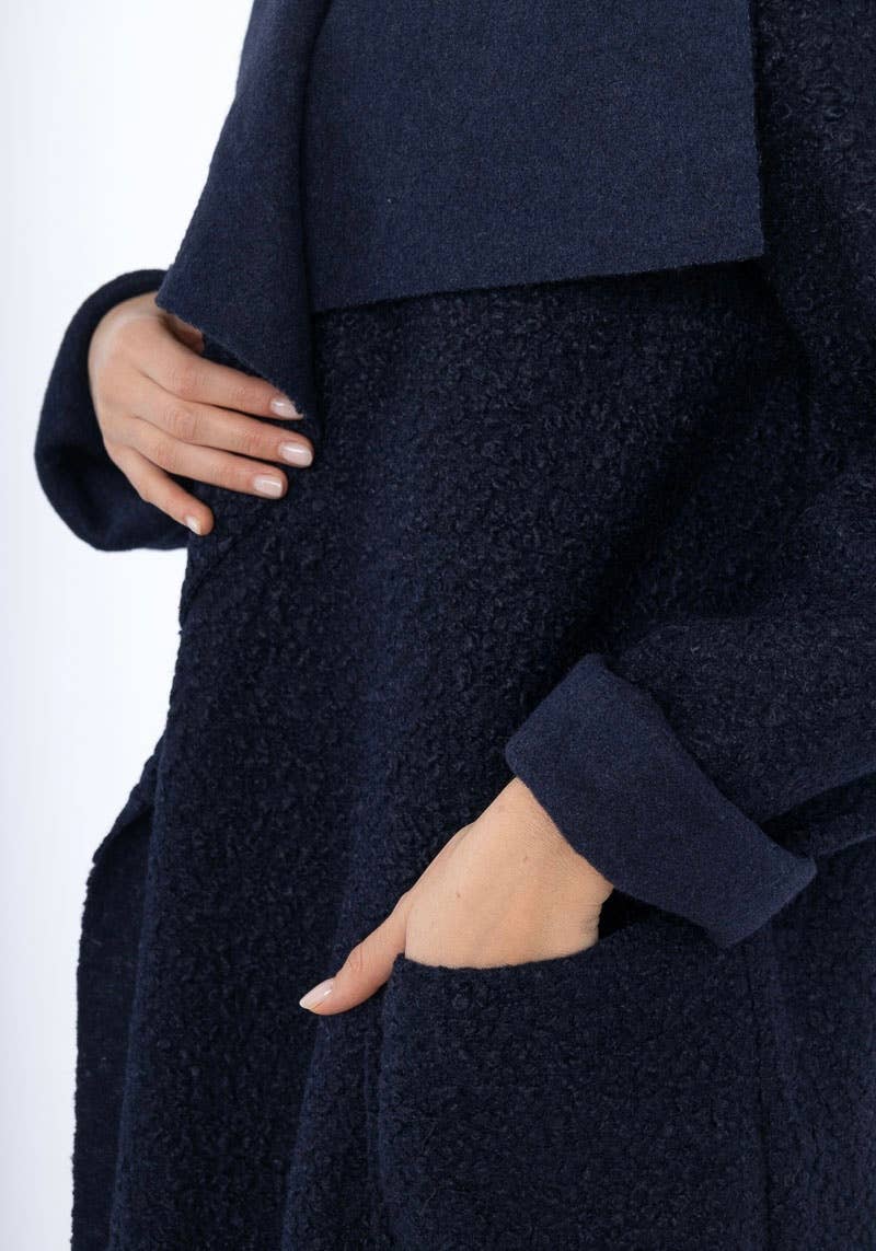 LINEN & COTTON HOUSE - Vente Manteau – femme - VESTE BOUCLETTE MATIERE RESPONSABLE + SIZE  35122 48