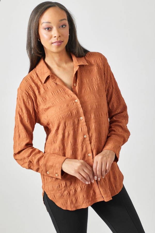 Mystree - Wholesale Button Down Shirt - Women's - 60209 Textured Button Down Shirt27
