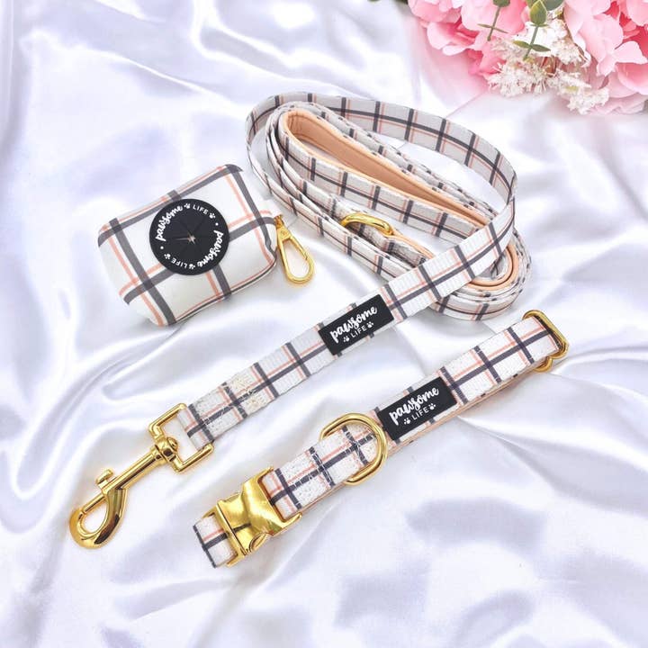 Pawsome Life - Wholesale Pet Collar - Dog - Dog Collar Puppy Collar Designer Dog Collar and Lead Plaid5