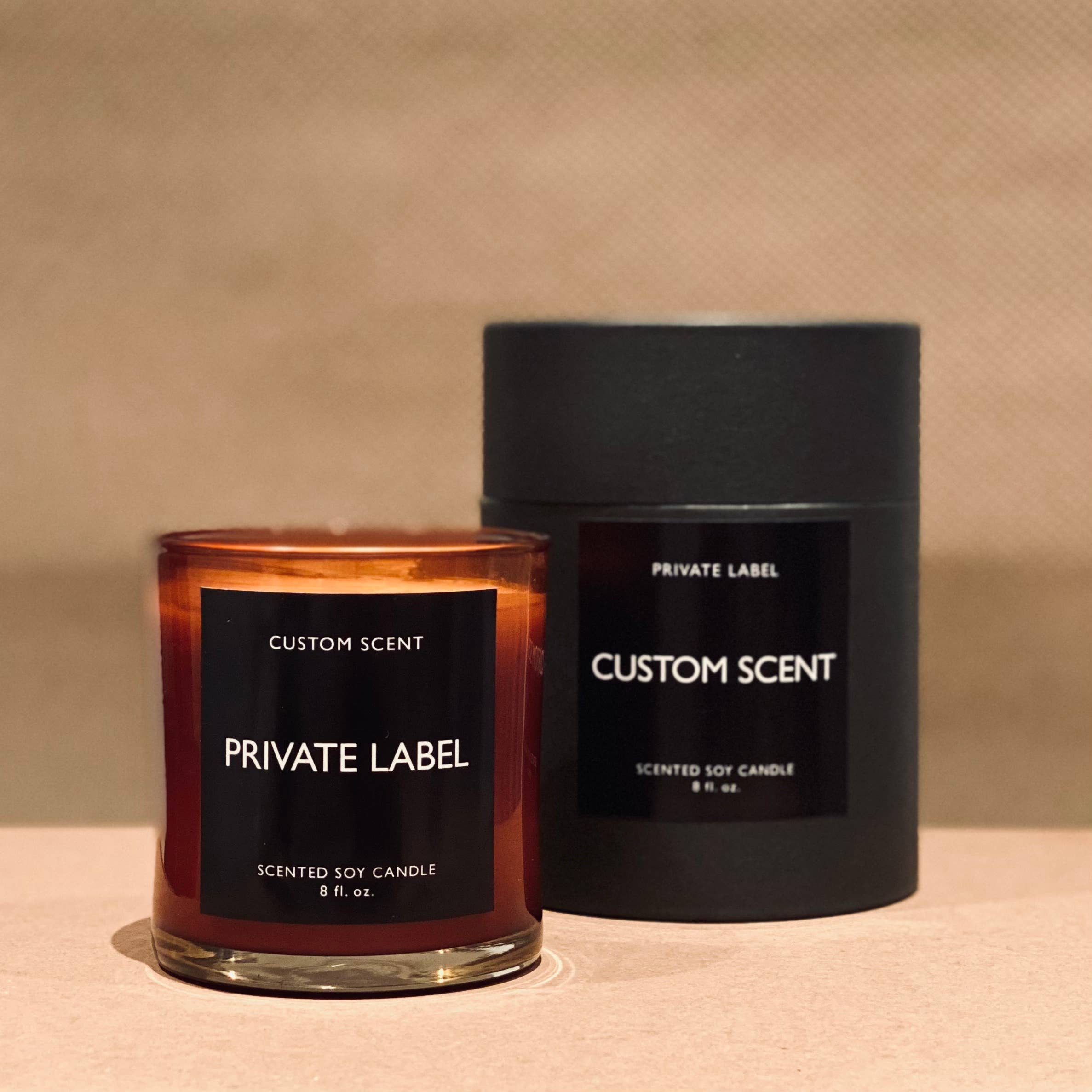 Atelier 880 - Wholesale Jar/Filled Candle - Custom Scent | Soy Candles Amber Glass in Box |Private Label3