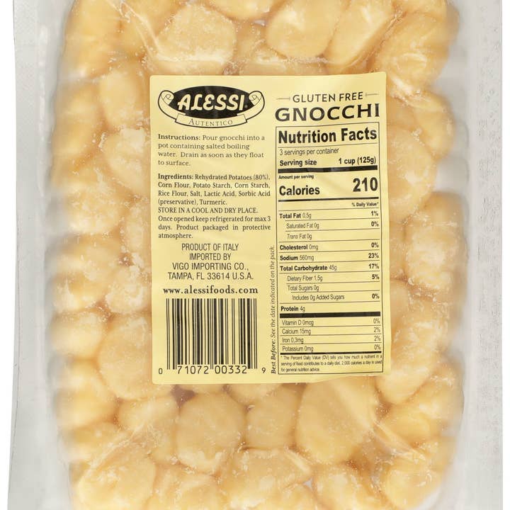 Everyday Supply Co - Wholesale Pasta - ALESSI GNOCCHI GLUTEN FREE - Case of 121