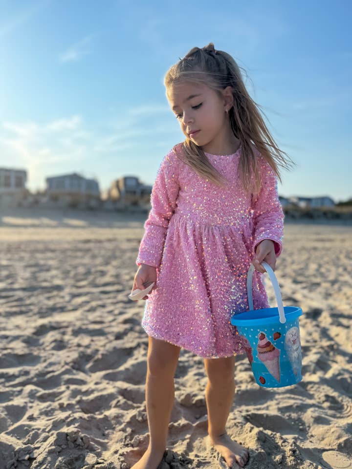 Ellie and Mila - Vendita all'ingrosso Vestito - Bambini - Abito rosa con paillettes