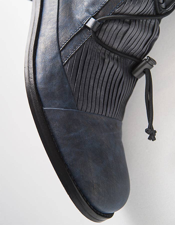 Marita Moreno - Wholesale Combat/Military Boots - Men's - Shadows Osaka Blue Man Boots - Men Boots in Upcycled Leather2