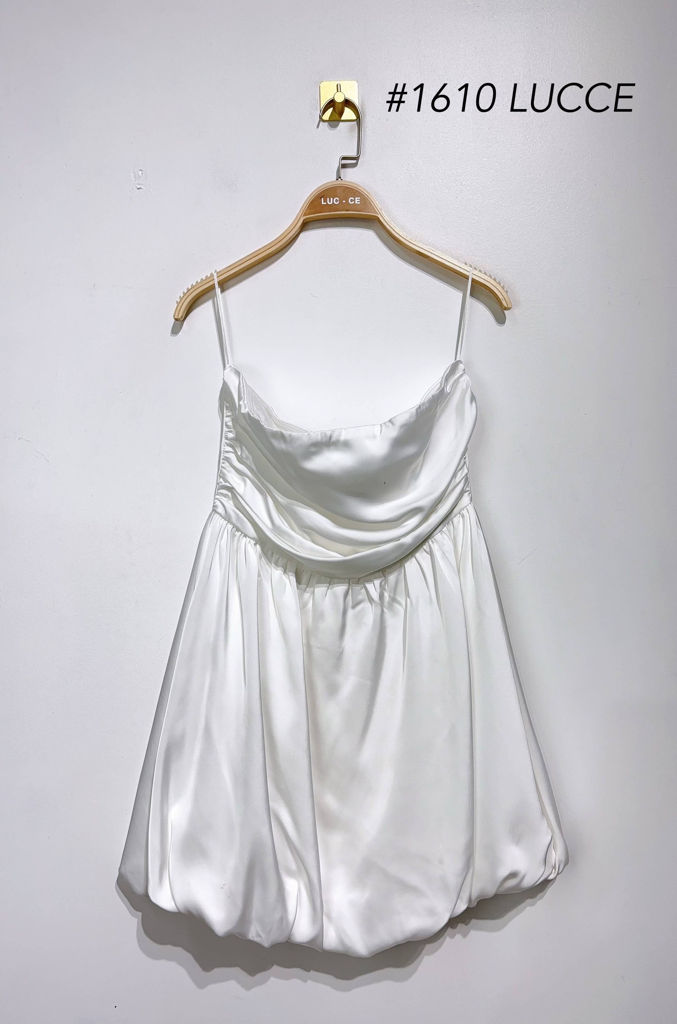 LUCCE - Vendita all'ingrosso Vestito - Donna - Abito in raso senza spalline con bustier plissettato - 16102