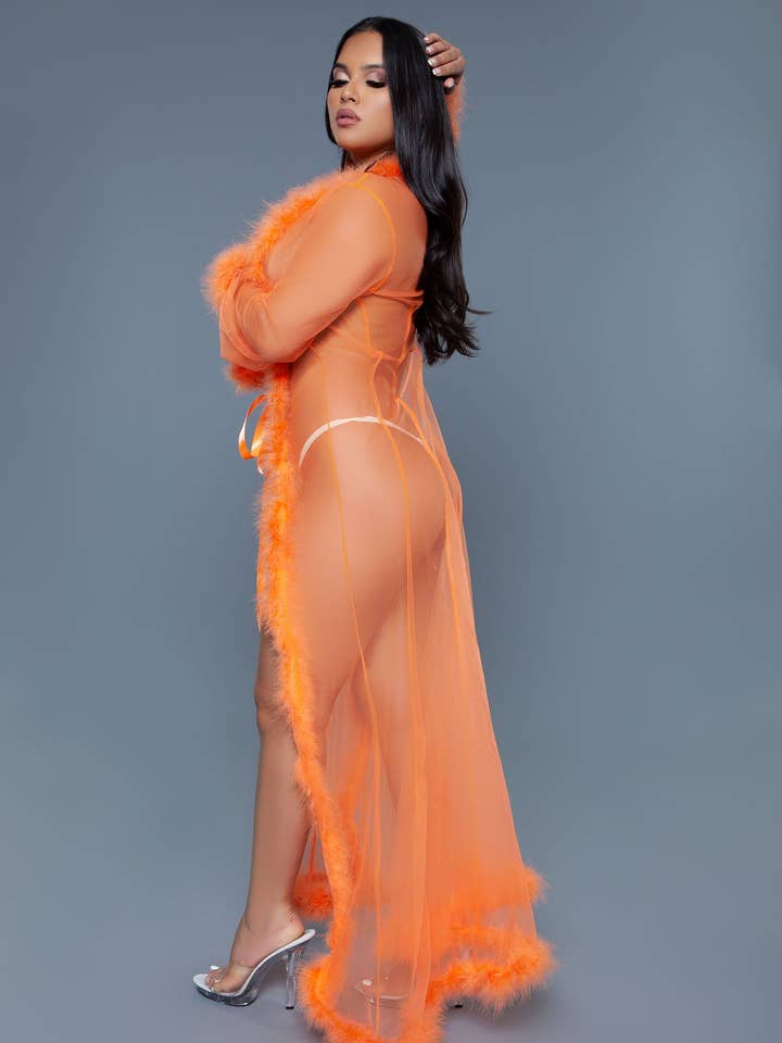 BeWicked - Wholesale Robe - Women's - BW1650 Marabou Robe13