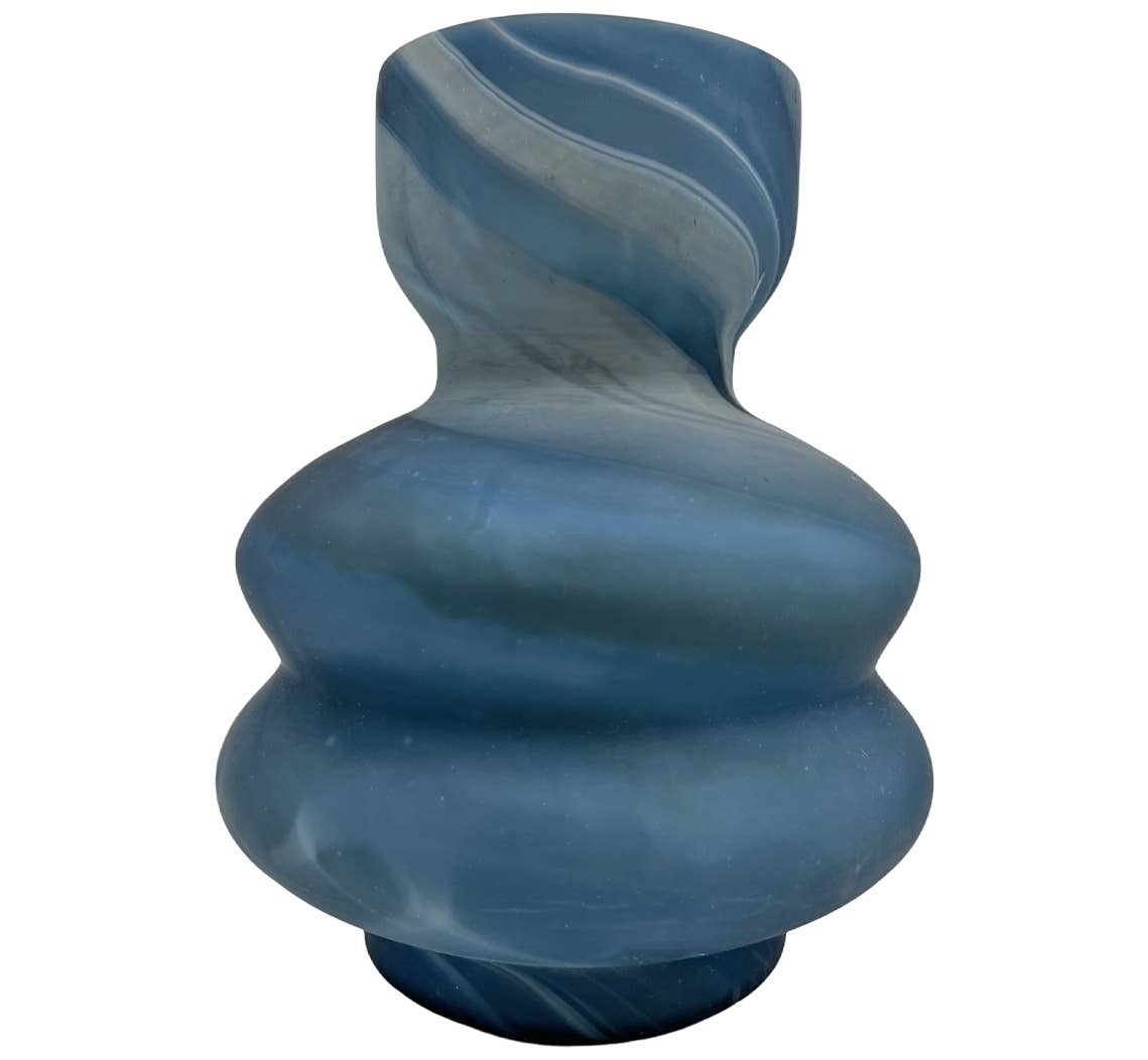 2626 Designs – Vaso por atacado – Vaso Moderno Decorativo em Vidro Artesanal Azul1