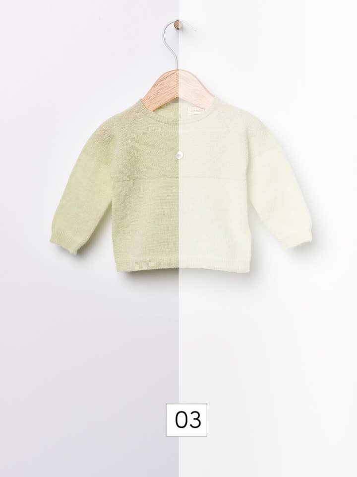 Sweater knitted in wool and cashmere blend | LITTLE LOVE for wholesale by Wedoble: sustainable children's fashion