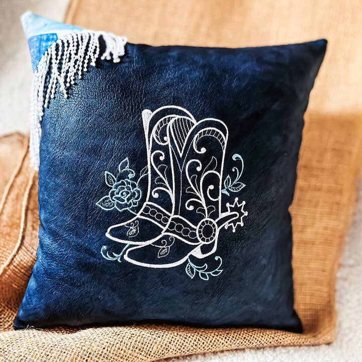 Cowgirl Western Decor Pillow – Embroidered Rustic Accent for wholesale by The Home and Hearth Market