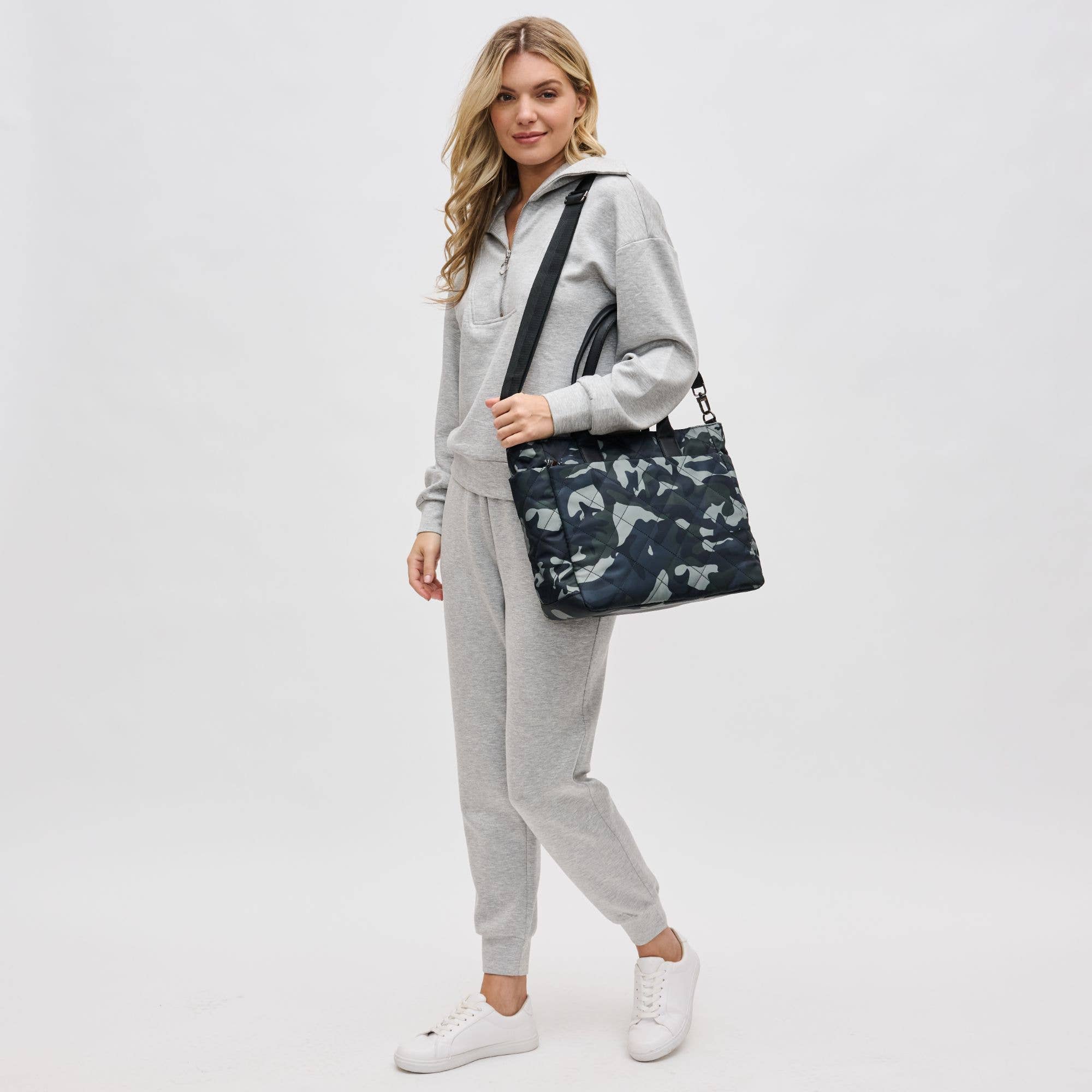 Sol and Selene - Venta al por mayor Bolsa de asa- Mujer - Bolso de nylon acolchado Motivator East West22