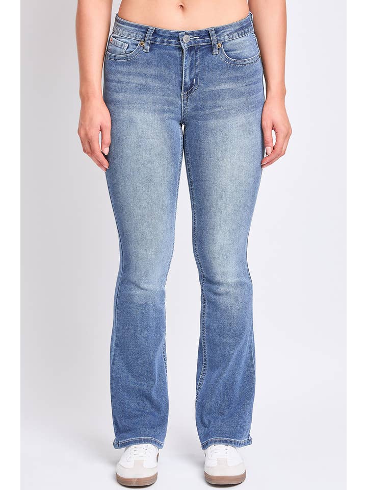 YMI - Wholesale Jeans - Women's - Mid Rise Clean Hem Premium Stitch Bootcut Jeans