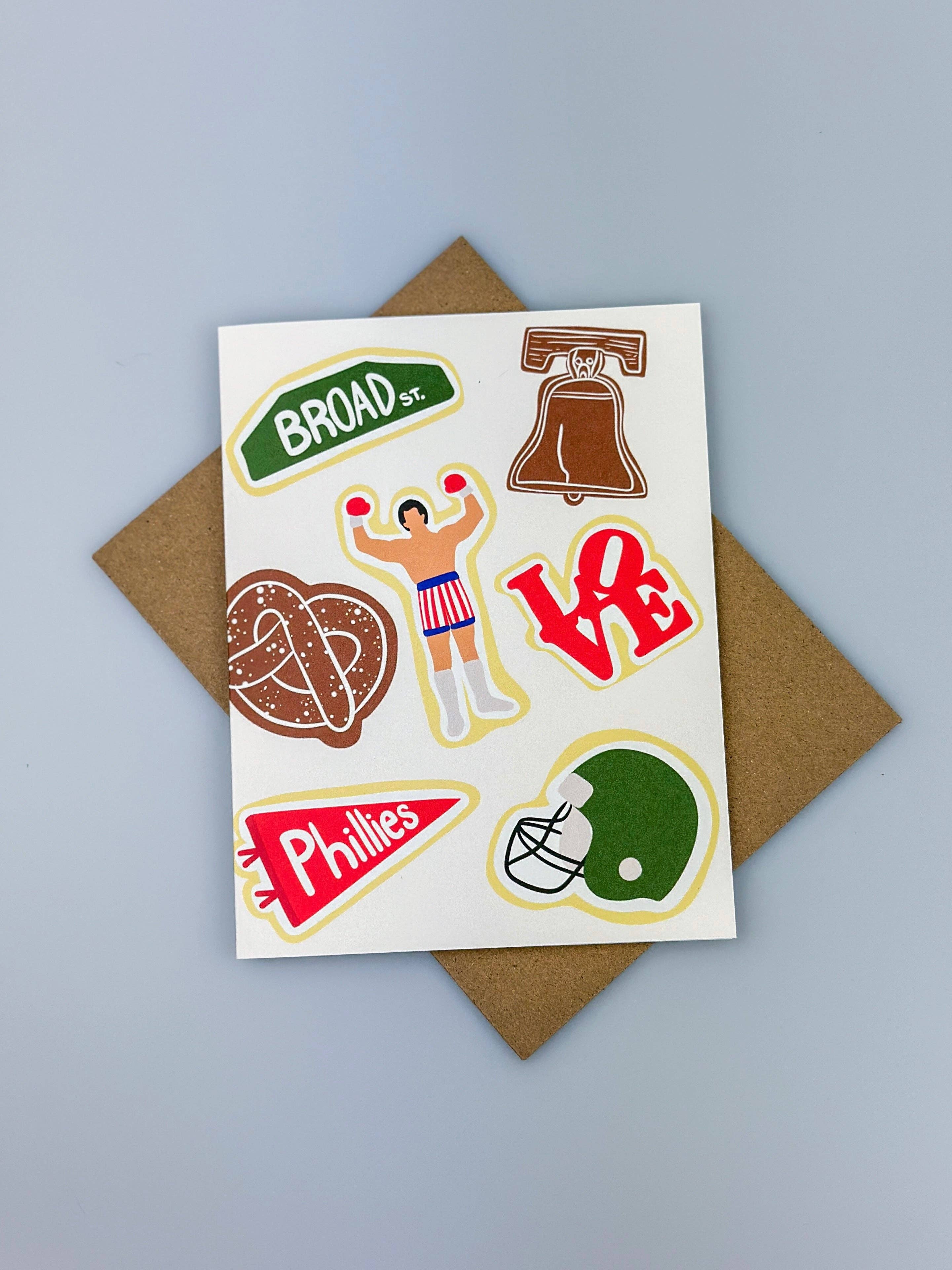 S Pogas Art - Wholesale Christmas Card - Philly Christmas Cookie Card Set (5 pack)3