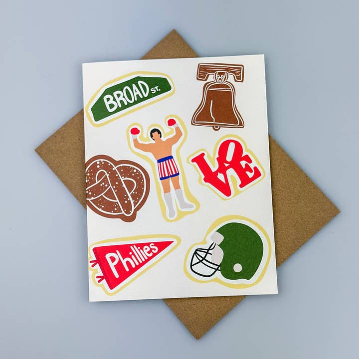 S Pogas Art - Wholesale Christmas Card - Philly Christmas Cookie Card Set (5 pack)3