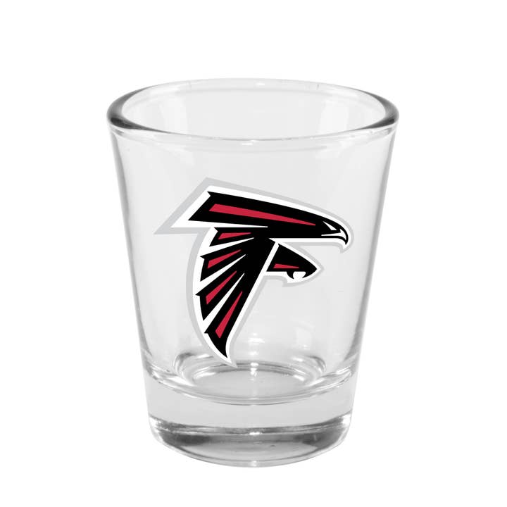 The Memory Company - Wholesale Shot Glass - 2oz Clear Collector Glass, Atlanta Falcons
