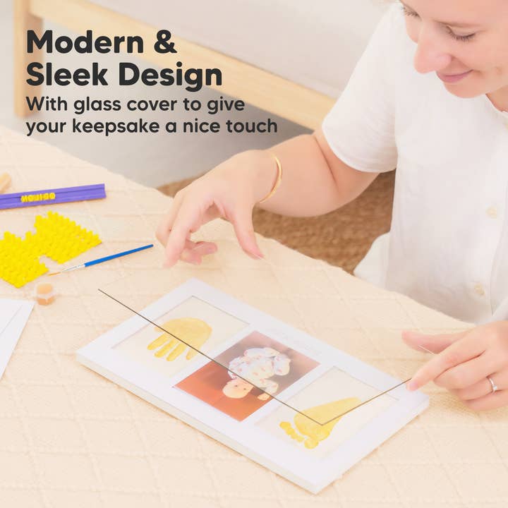 Alpine White KeaBabies Baby Handprint, Footprint Keepsake Duo Frame for wholesale on Faire4