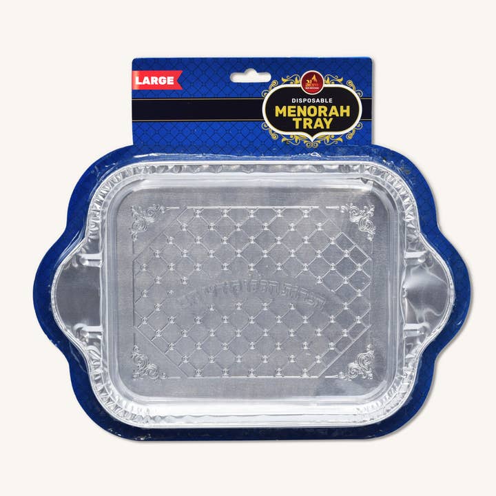 Ner Mitzvah - Wholesale Menorah - Disposable Menorah Tray - Large