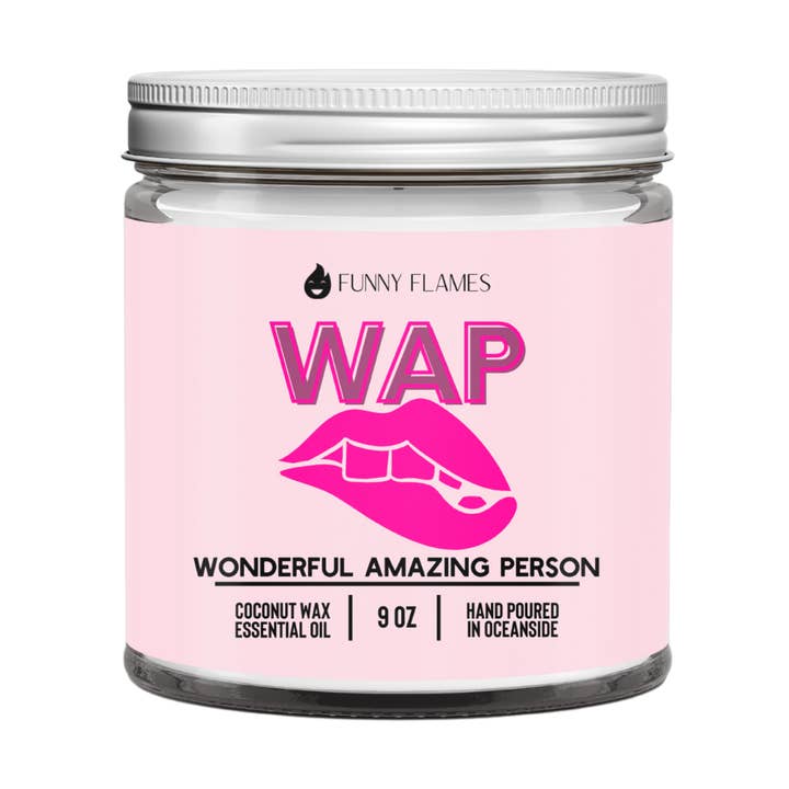 Funny Flames Candle Co - Les Creme - Wholesale Pot/gevulde kaars - WAP (Wonderful Amazing Person) -9 oz0