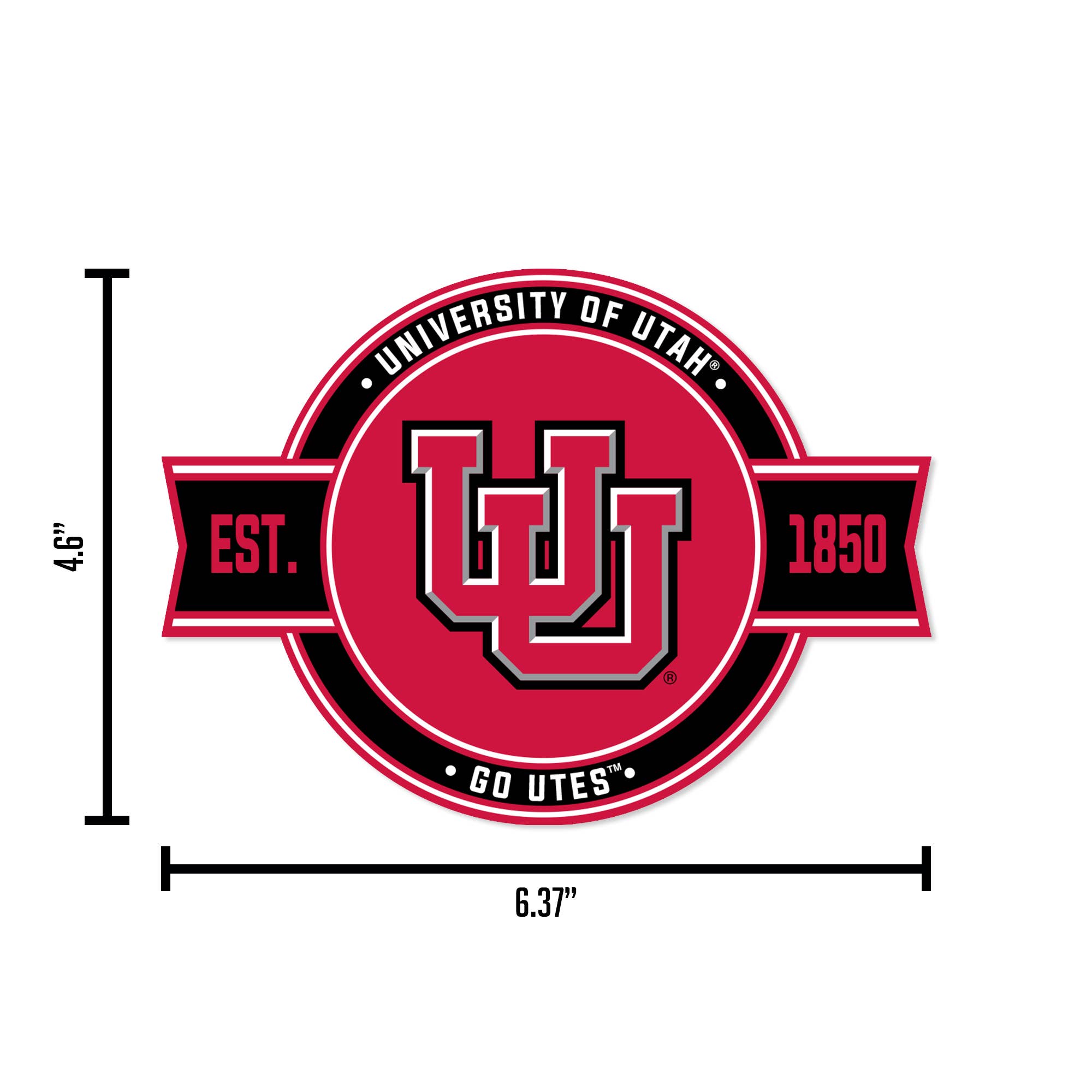 Rico Industries - Wholesale Magnet - NCAA  Utah Utes Standard Badge Magnet4