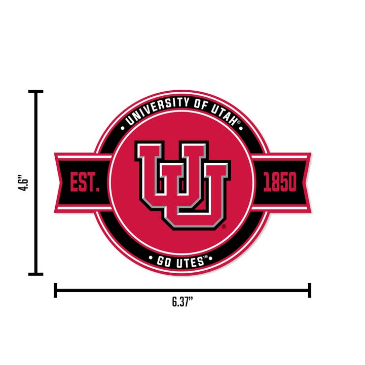 Rico Industries - Wholesale Magnet - NCAA Utah Utes Standard Badge Magnet4