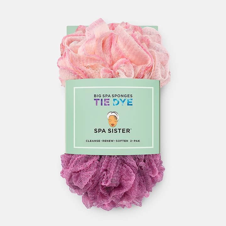 Bath Accessories Company - Wholesale Bath Pouf/Sponge - Tie Dye Big Spa Sponges