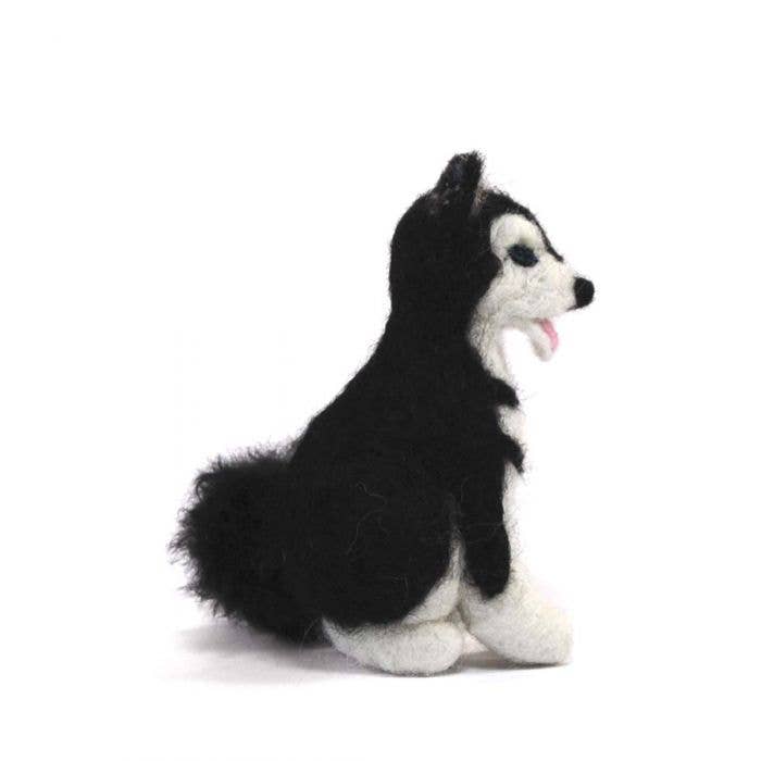 Lanart Alpaca – wholesale Decorative figurine – Husky Dog - Artisan Hand-Felted Alpaca Sculpture2