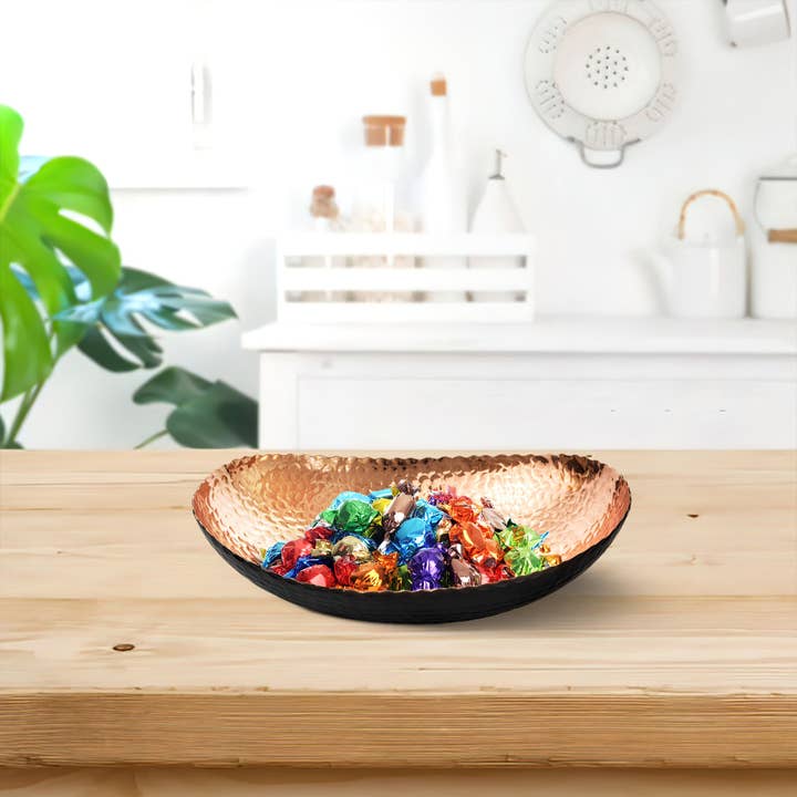 Monarch Abode - Wholesale Decorative Plate/Dish/Bowl - Hand Hammered Modern Decorative Bowl 12.75 x 8.75 inch4