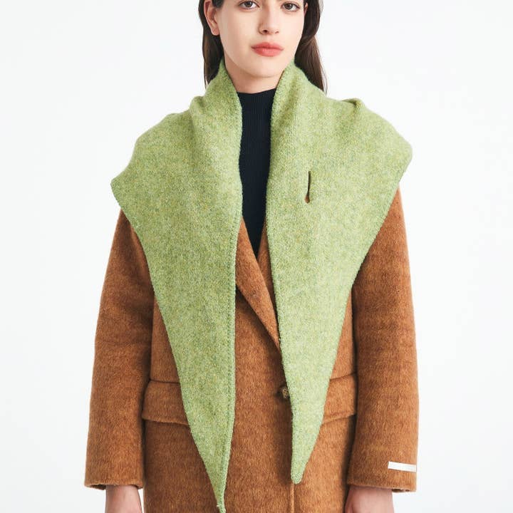 Adorro - Wholesale Scarf - Women's - Solid Knit Triangle Scarf3