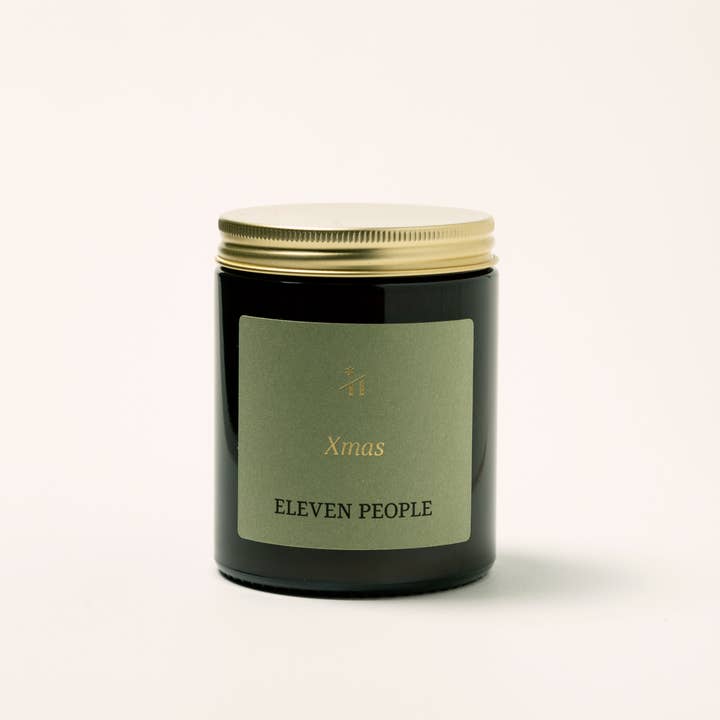 ELEVEN PEOPLE - Wholesale Jar/Filled Candle - Xmas Christmas Candle Cedar, oak moss, rose and apple