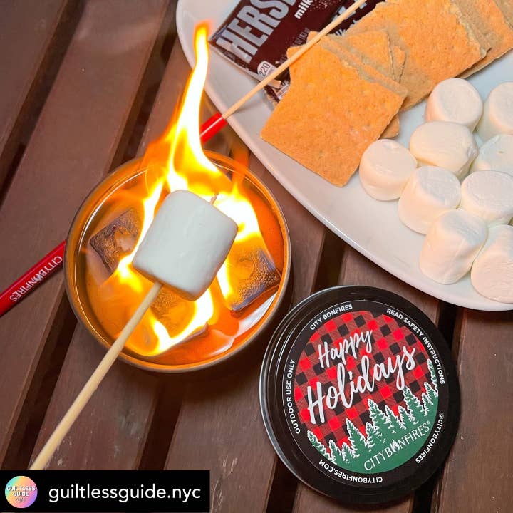 City Bonfires - Portable Fire Pits - Wholesale Fire Pit - S'mores Night Pack - Happy Holiday Limited Edition