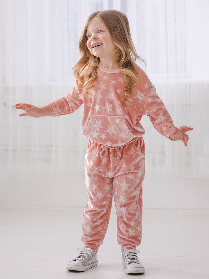 Pink Starblush Velvet 2 PC Set for wholesale on Faire