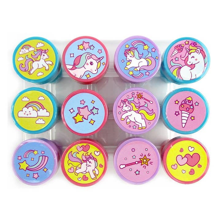 Tiny Mills - Venta al por mayor Sello de goma/decorativo - Niños y bebés - Kit de sellos de unicornio para niños