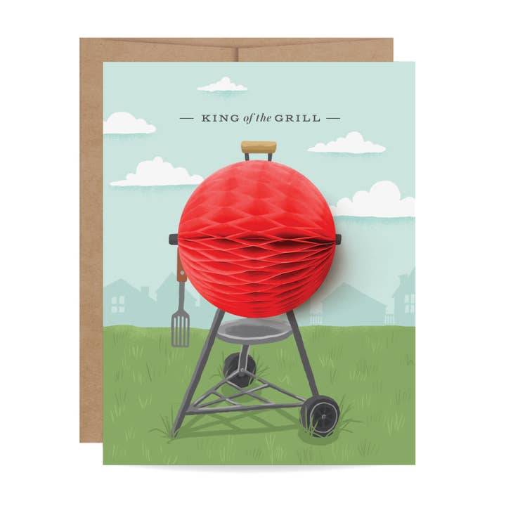 Pop-up Card - King of the Grill - Father's Day/Birthday for wholesale by Inklings Paperie