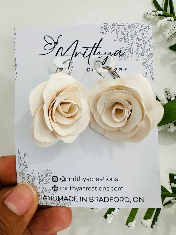 Roses Flower Hoops for wholesale by Mrithya Creations