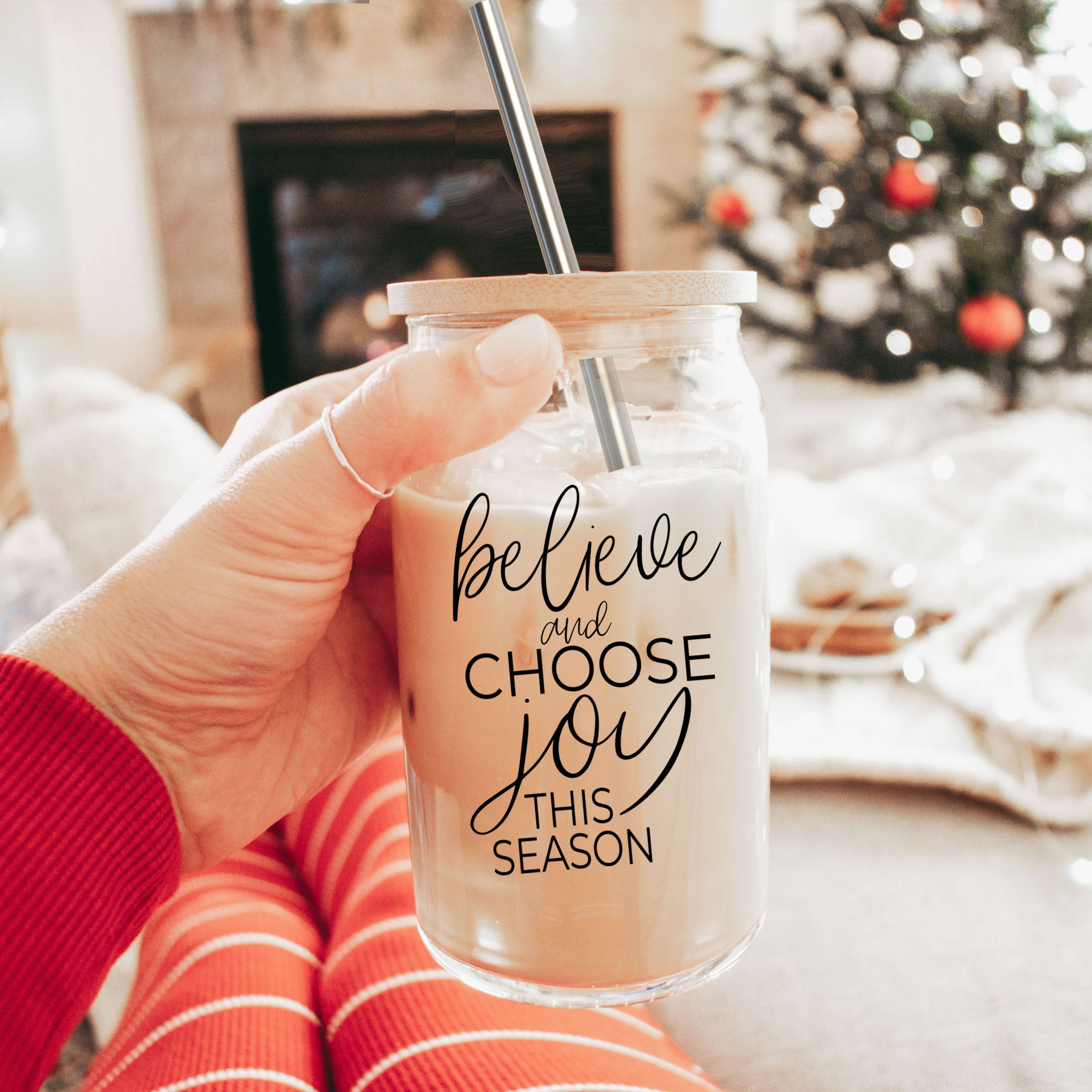 Gia Roma – Großhandel Trinkglas/Tasse – Inspirierende Weihnachtsgeschenke, Glasbecher-Set, Believe14