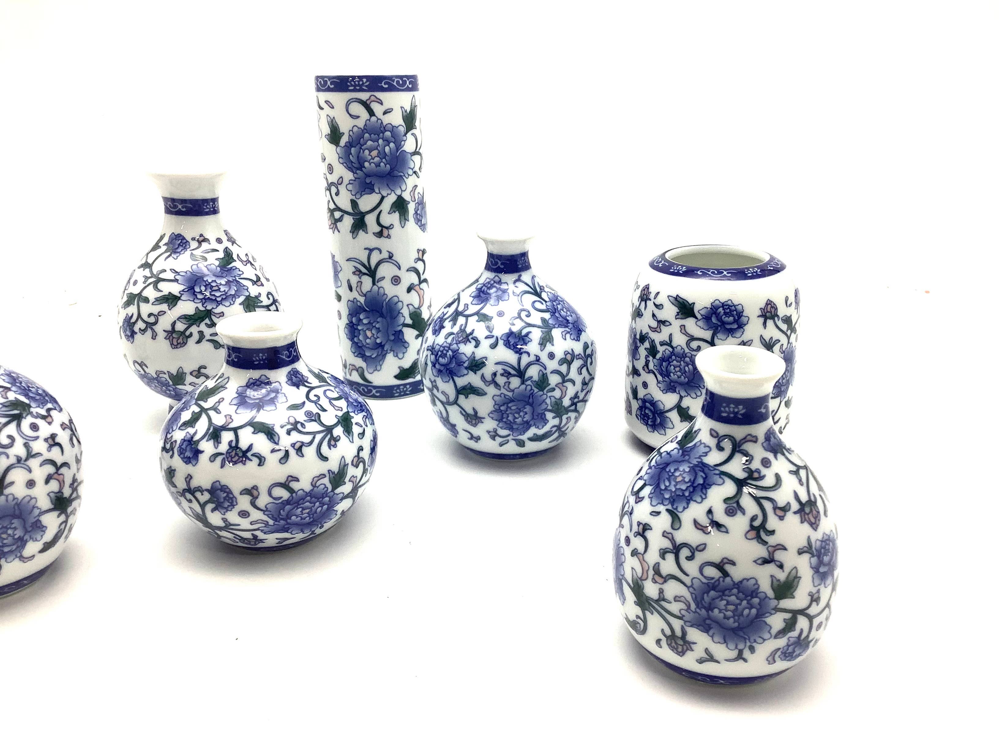 All Little Cute Things - Wholesale Vase - Assortment Blue and White  Bud Flower Vases, Centerpieces8