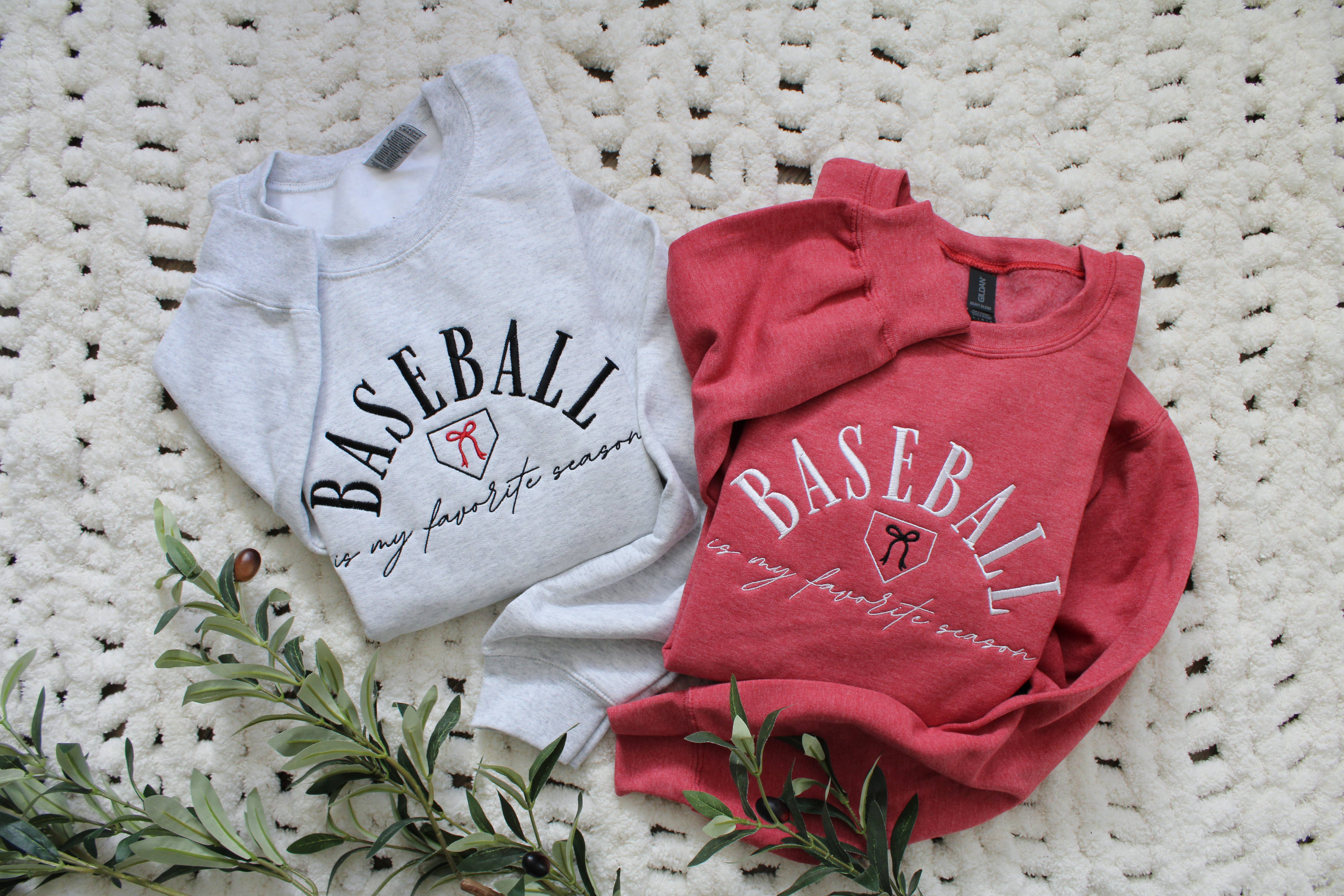 The Southern Post - Wholesale Sweatshirt - Women's - Baseball is My Favorite Season Sweatshirt -- Embroidered1