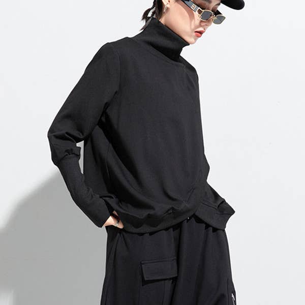 Simple Solid Irregularity T-Shirts Tops for wholesale by Sheer Trend