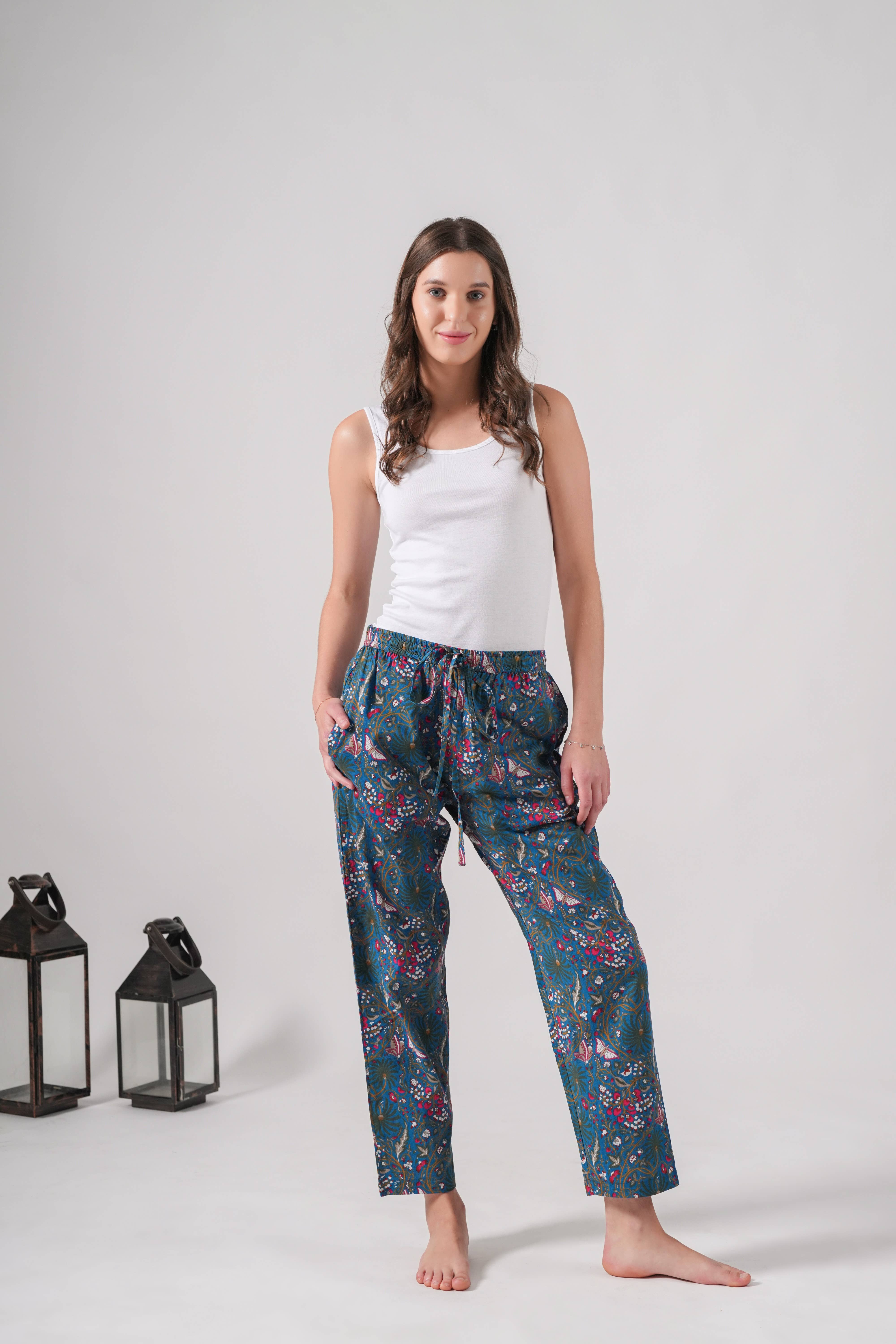 Zillajee - Wholesale Sleepwear Bottom - Women's - Cotton Pajama Pants Women - Midnight Butterfly7