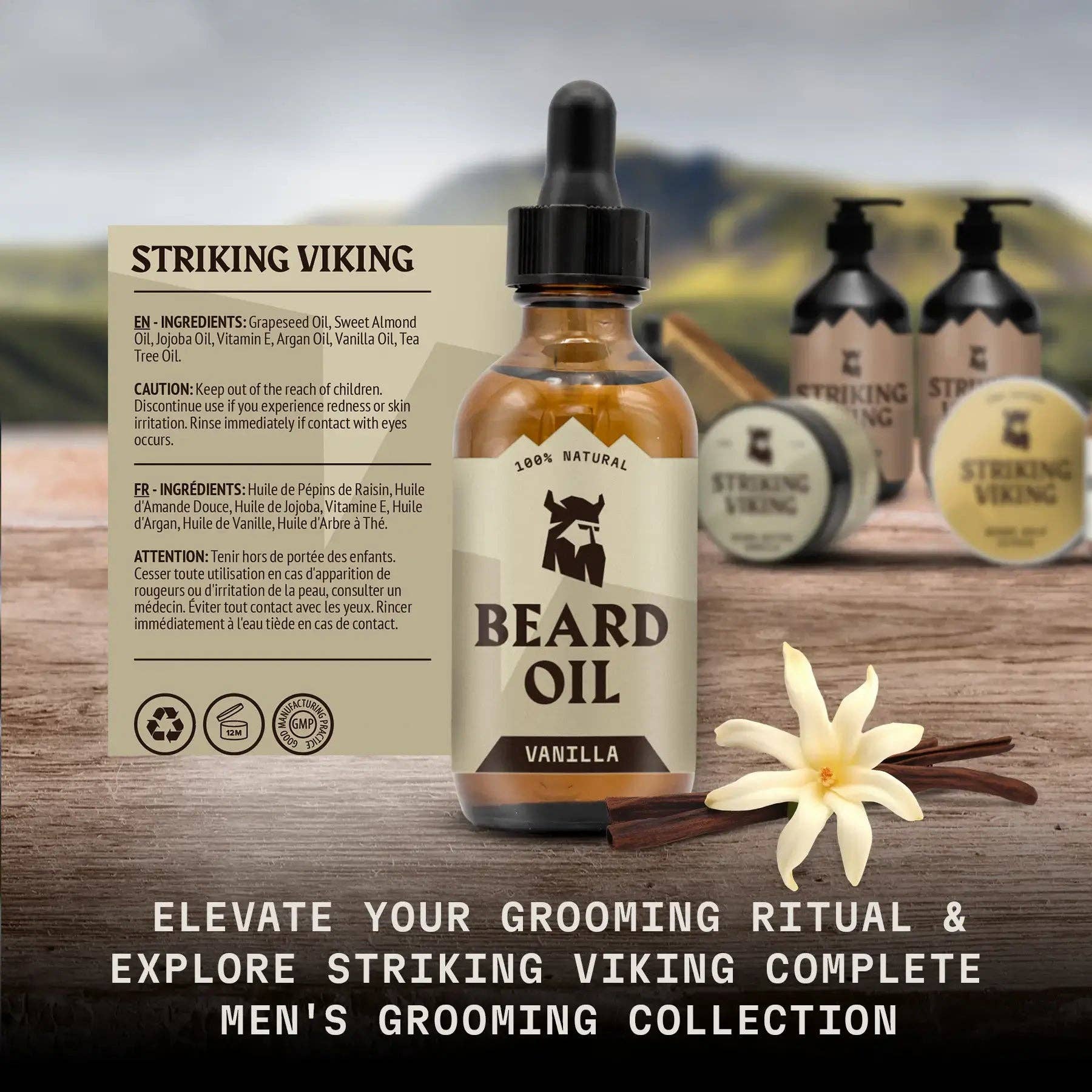 Striking Viking – wholesale Beard styling product – Beard Oil and Balm - Vanilla2