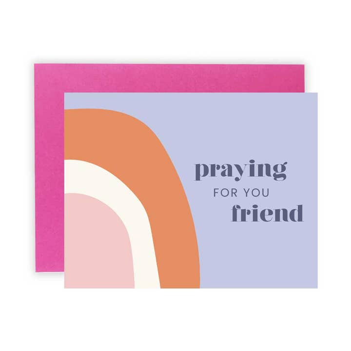 Praying for You Rainbow Greeting Card for wholesale by Cleerely Stated
